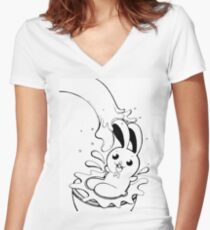 Bunny cereals Women's Fitted V-Neck T-Shirt