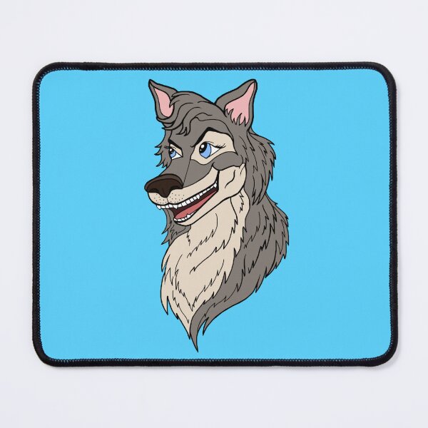Item preview, Expressive Grinning Mischievous Wolf Cartoon Head designed and sold by Deborah Camp.