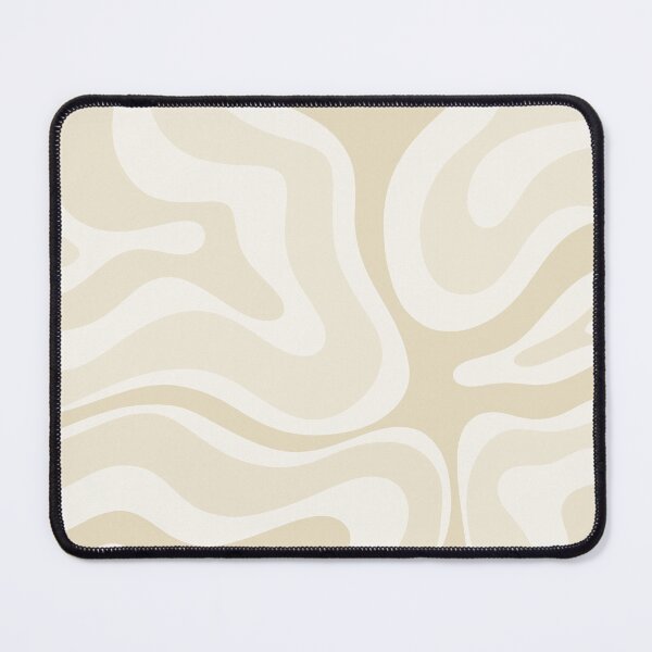 Item preview, Modern Retro Liquid Swirl Abstract in Light Linen Beige designed and sold by kierkegaard.