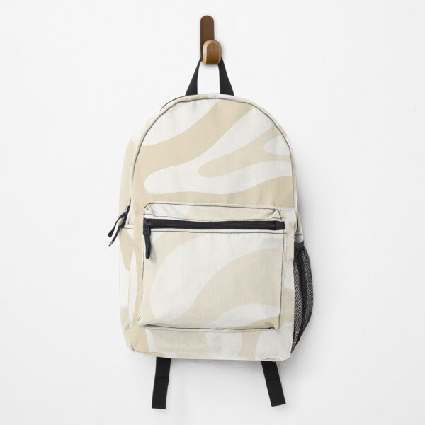 Item preview, Modern Retro Liquid Swirl Abstract in Light Linen Beige designed and sold by kierkegaard.