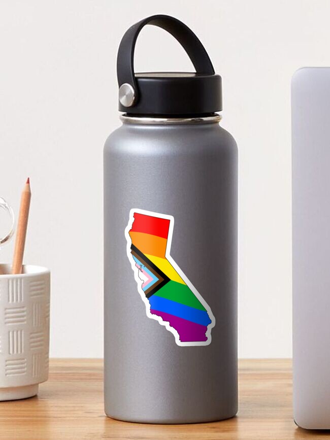 Thumbnail 1 of 3, Sticker, California Progress Pride designed and sold by Gayesthetic.