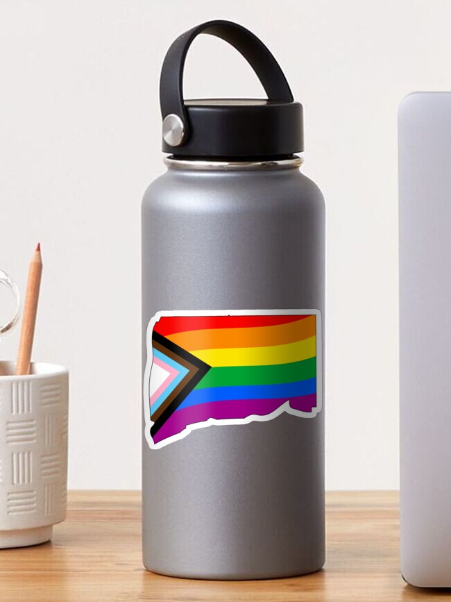 Thumbnail 1 of 3, Sticker, Connecticut Progress Pride designed and sold by Gayesthetic.