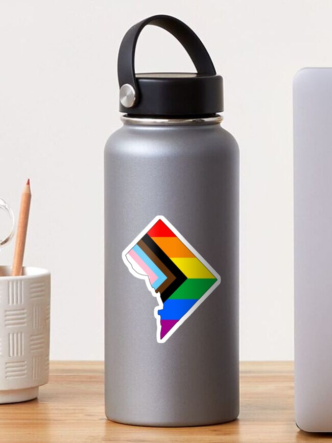 Thumbnail 1 of 3, Sticker, DC Progress Pride designed and sold by Gayesthetic.