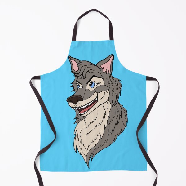 Item preview, Expressive Grinning Mischievous Wolf Cartoon Head designed and sold by Deborah Camp.