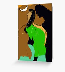 Woman and Man. Greeting Card