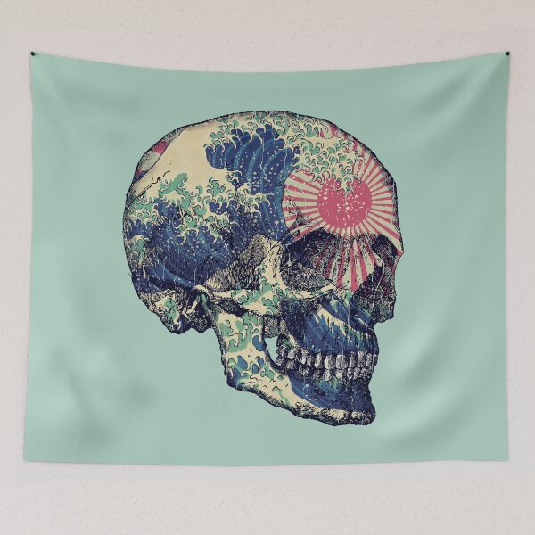 Item preview, Skull and the Great Wave designed and sold by Lidra Zehcnas.