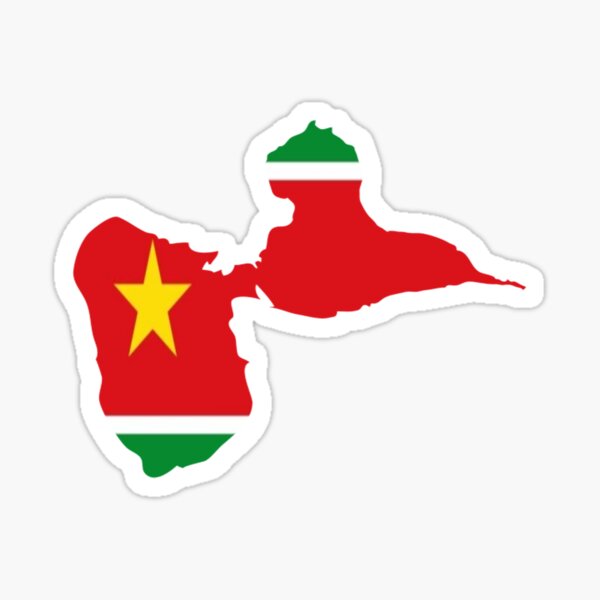 Guadeloupe map colored flag Gwada Sticker by Idem97