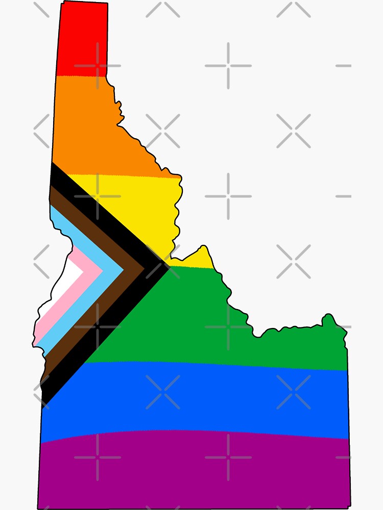 Thumbnail 3 of 3, Sticker, Idaho Progress Pride designed and sold by Gayesthetic.