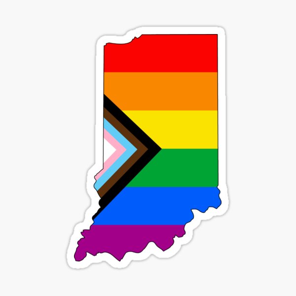 Indiana Progress Pride Sticker
