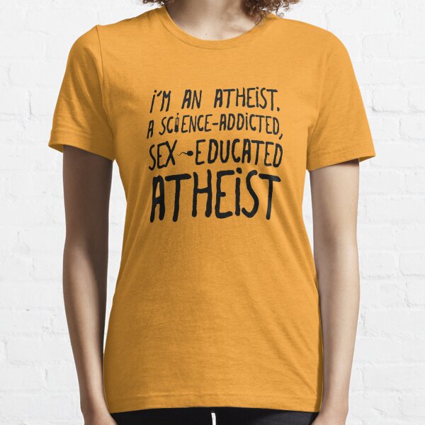 EMO the Musical - Sex educated Atheist... Black font Essential T-Shirt