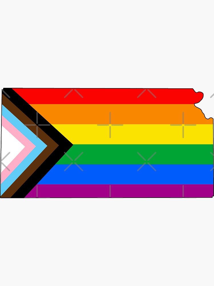 Thumbnail 3 of 3, Sticker, Kansas Progress Pride designed and sold by Gayesthetic.