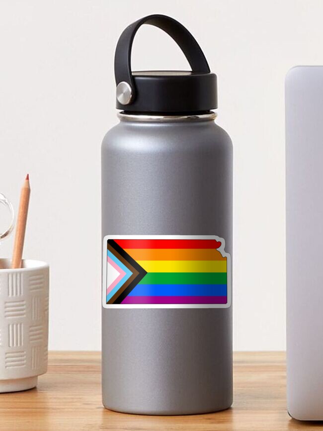 Thumbnail 1 of 3, Sticker, Kansas Progress Pride designed and sold by Gayesthetic.