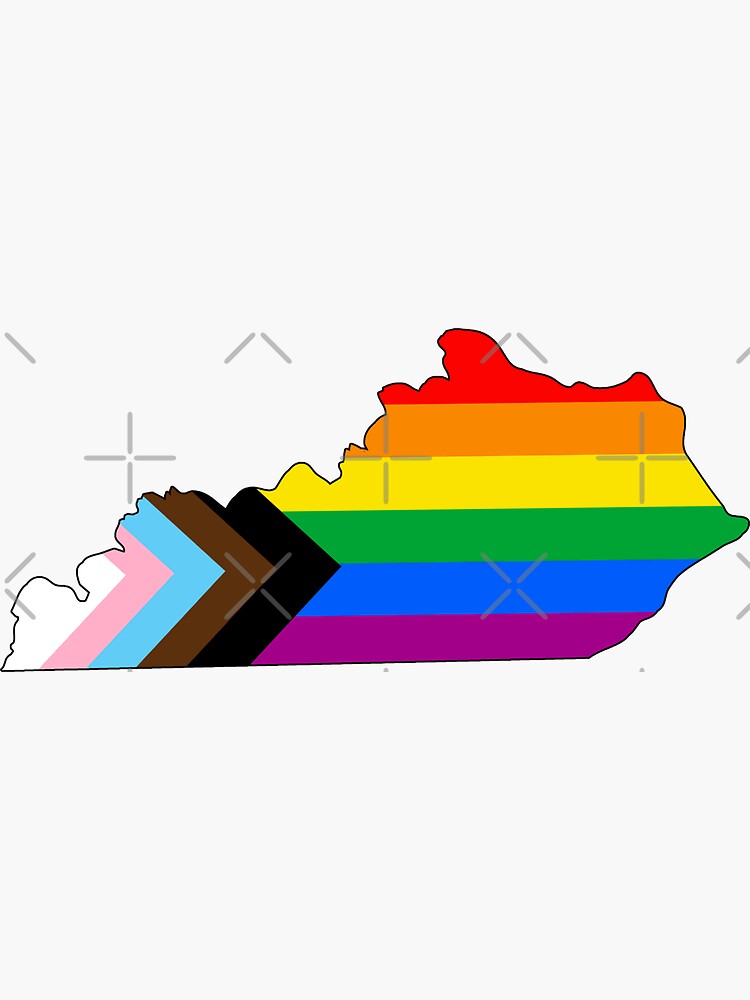 Thumbnail 3 of 3, Sticker, Kentucky Progress Pride designed and sold by Gayesthetic.