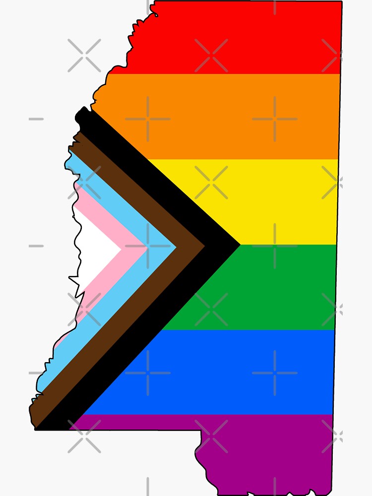 Thumbnail 3 of 3, Sticker, Mississippi Progress Pride designed and sold by Gayesthetic.