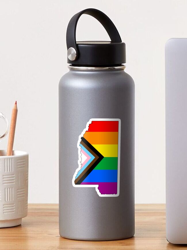 Thumbnail 1 of 3, Sticker, Mississippi Progress Pride designed and sold by Gayesthetic.