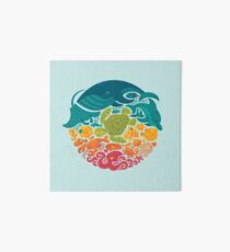 Aquatic Rainbow (light blue) Art Board Print