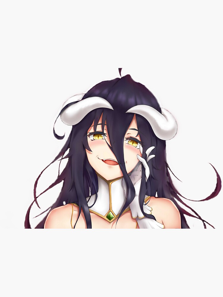 Pegatina Albedo Overlord Anime Waifu De AniePieArt Redbubble