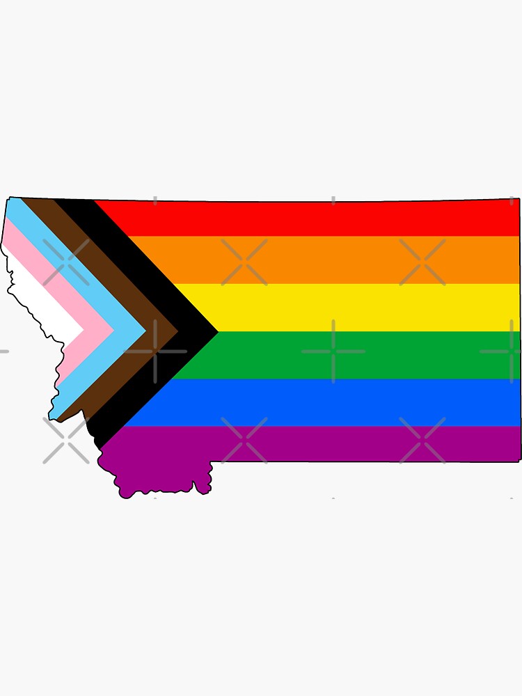 Thumbnail 3 of 3, Sticker, Montana Progress Pride designed and sold by Gayesthetic.