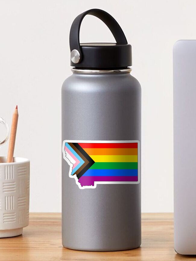 Thumbnail 1 of 3, Sticker, Montana Progress Pride designed and sold by Gayesthetic.