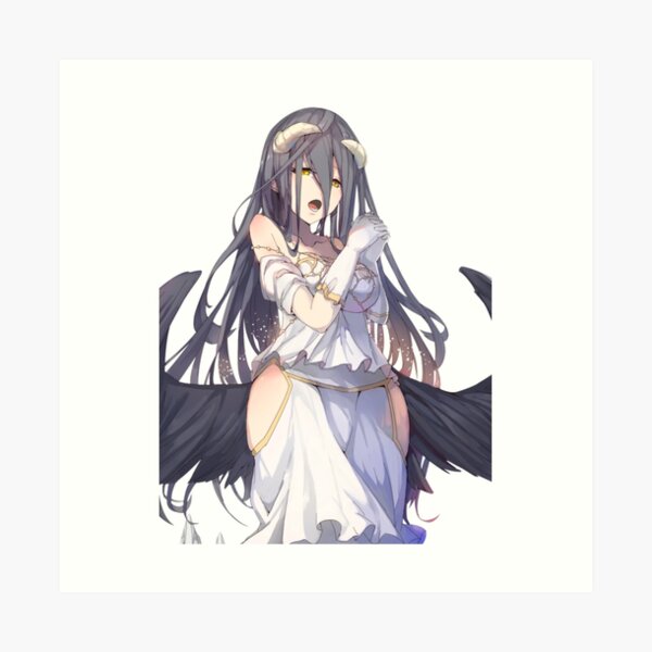 Albedo Overlord Anime Waifu Art Print For Sale By Aniepieart Redbubble