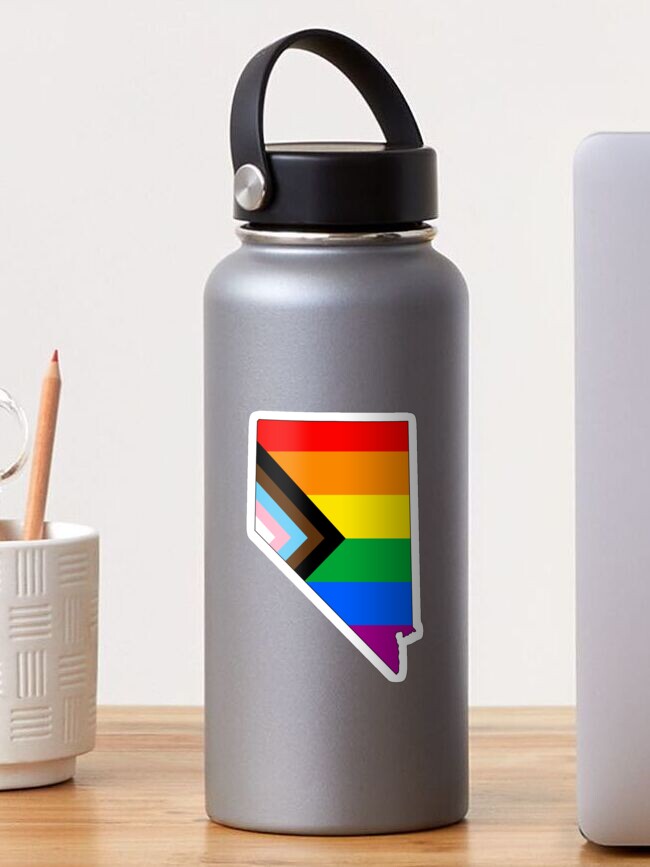 Thumbnail 1 of 3, Sticker, Nevada Progress Pride designed and sold by Gayesthetic.