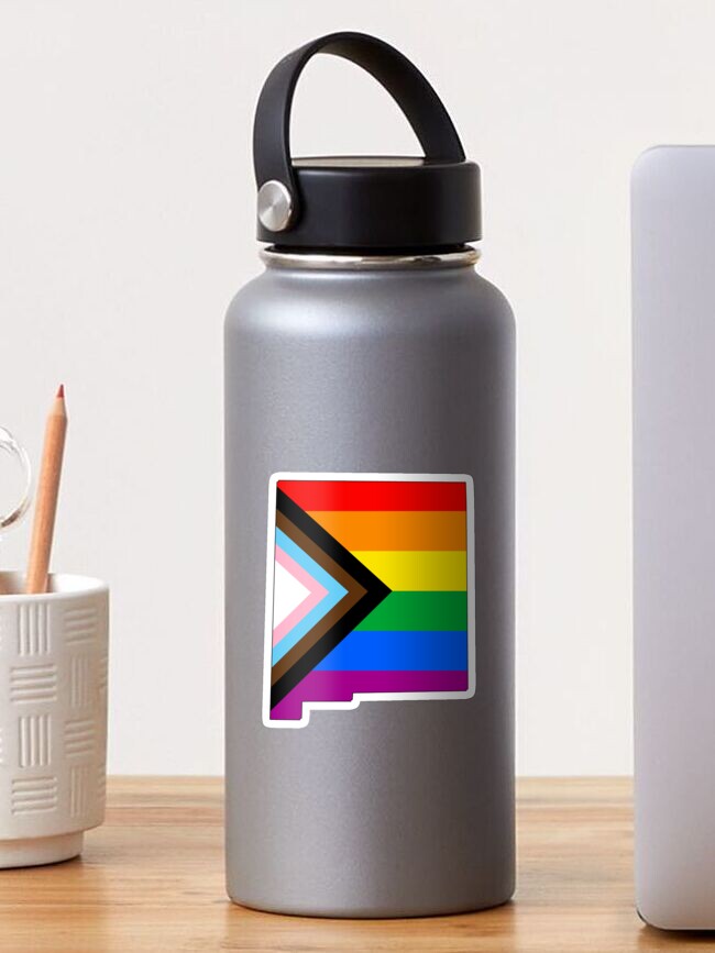 Thumbnail 1 of 3, Sticker, New Mexico Progress Pride designed and sold by Gayesthetic.