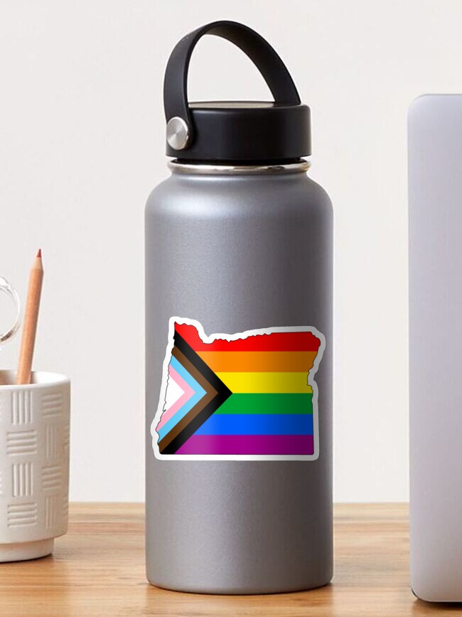 Thumbnail 1 of 3, Sticker, Oregon Progress Pride designed and sold by Gayesthetic.