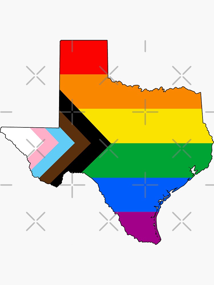 Thumbnail 3 of 3, Sticker, Texas Progress Pride designed and sold by Gayesthetic.