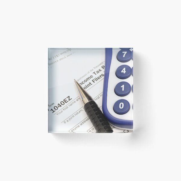 Item preview, A form 1040EZ with tax prep tools designed and sold by tethysimaging.