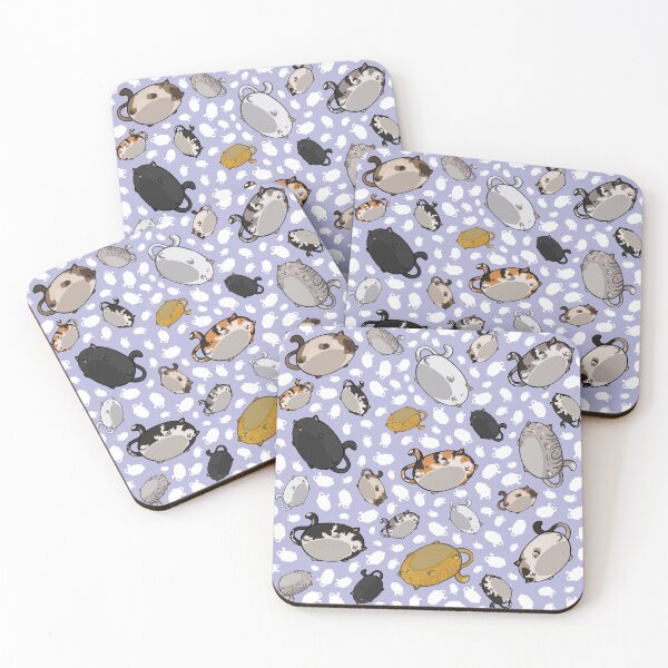 Item preview, All Over Flying Cats - Lavender designed and sold by WeirdOwU.