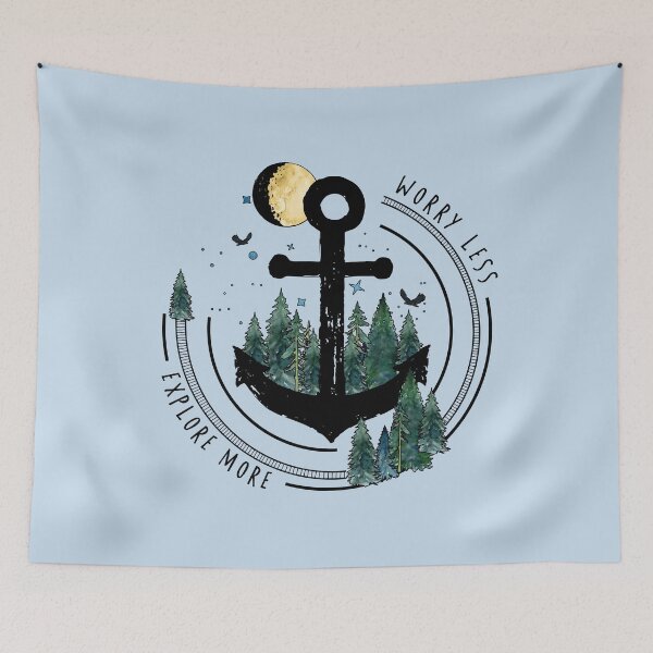 Item preview, Explore More Worry Less | Camping | Hiking Vintage designed and sold by KrisSidDesigns.