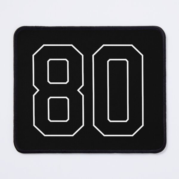 Item preview, Black Number 80 lucky sports jersey eighty designed and sold by HeavyStyle.