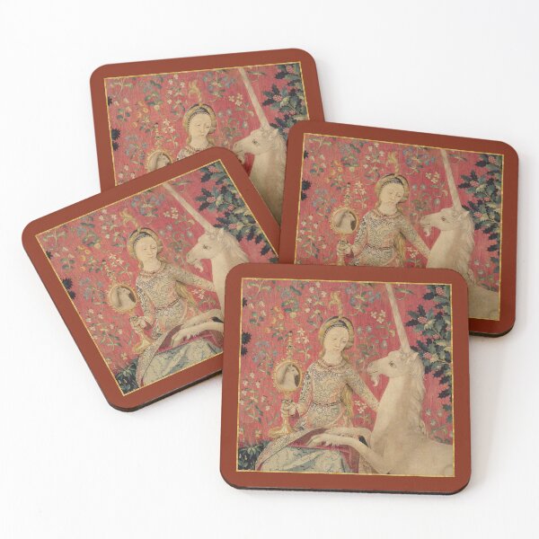 Item preview, Lady & Unicorn Mirror - The Unicorn Tapestries designed and sold by Erin Rado.