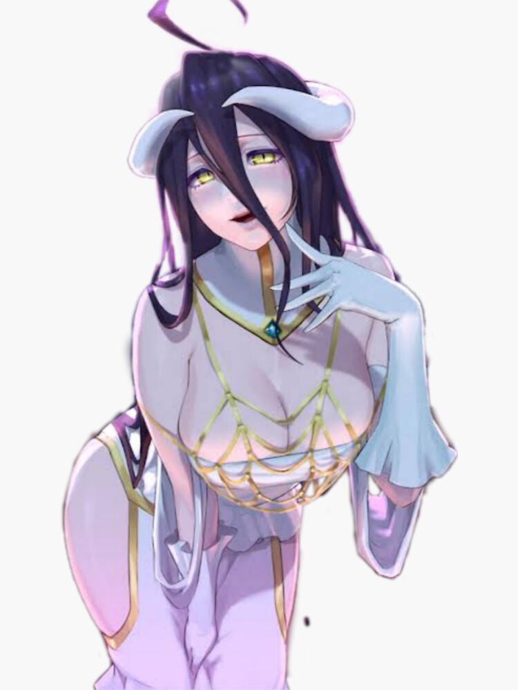 Albedo Overlord Anime Waifu Sticker By Aniepieart Redbubble