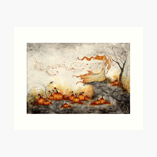 Whispers in the Pumpkin Patch Art Print