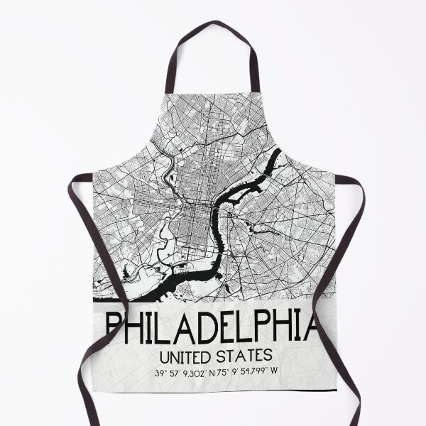 Item preview, PHILADELPHIA PENNSYLVANIA DECOR MAP MONOCHROME WHITE designed and sold by lukas69graphic.