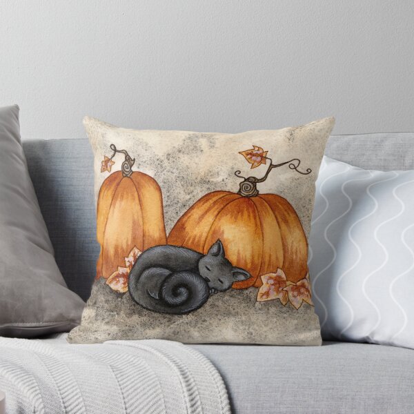 Pumpkin Nap Throw Pillow