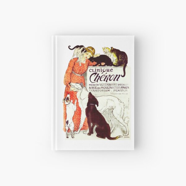 Vista previa del artículo con la obra «Clinique Cheron Vintage Dog and Cat Steinlen, gato perro veterinario vintage publicidad francesa», diseñado y vendido por TeeARTHY.