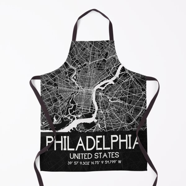 Item preview, PHILADELPHIA PENNSYLVANIA DECOR MAP MONOCHROME BLACK designed and sold by lukas69graphic.