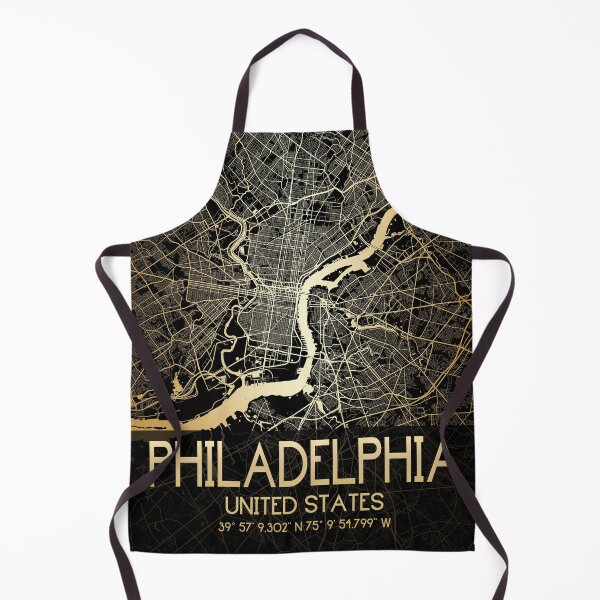 Item preview, Copy of PHILADELPHIA PENNSYLVANIA DECOR MAP MONOCHROME GOLD designed and sold by lukas69graphic.