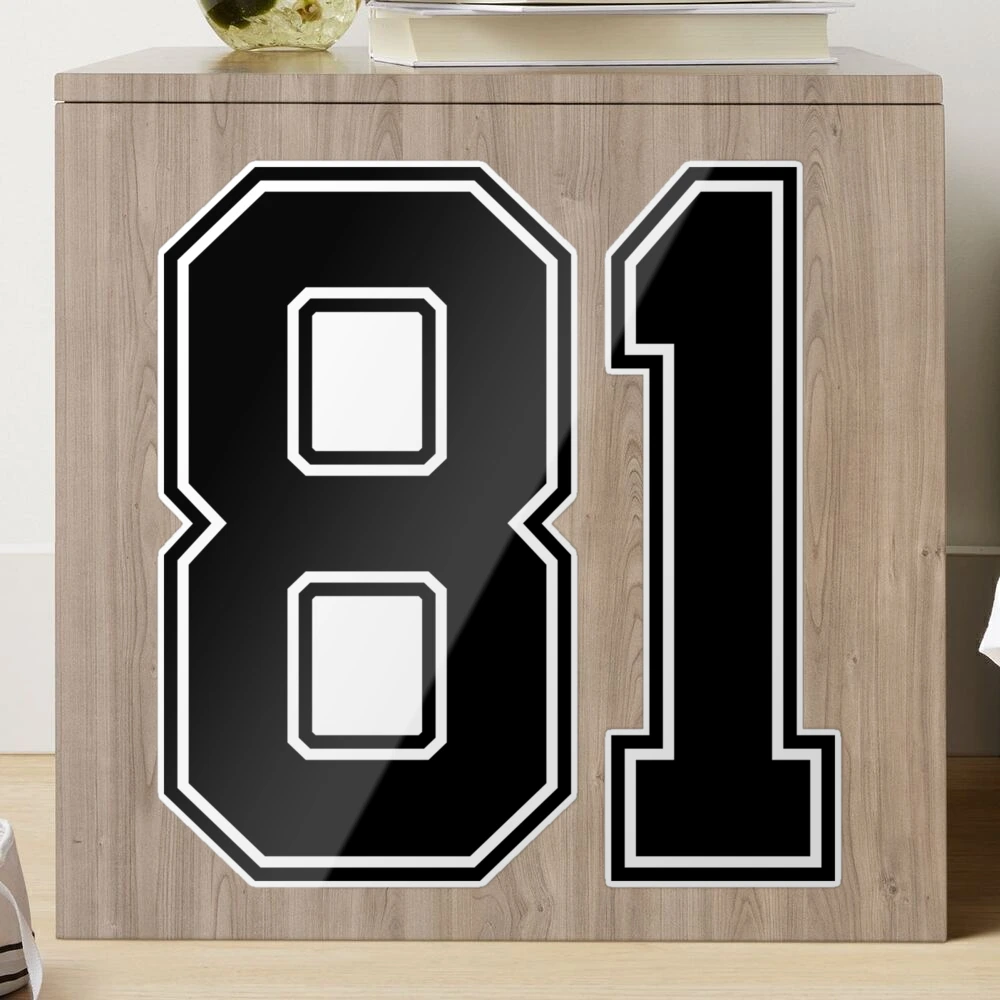 Black Number 81 lucky sports jersey eighty one