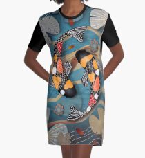 Koi Watergarden Graphic T-Shirt Dress