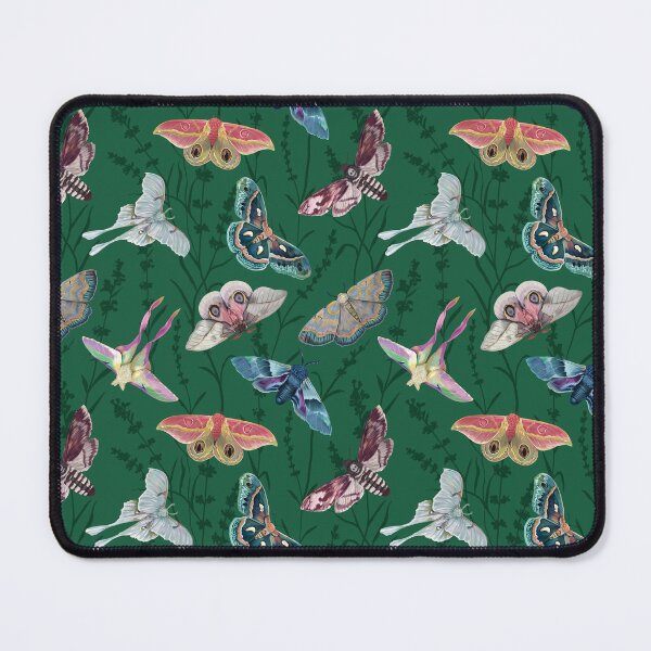 Item preview, Polillas en verde con silueta de lavanda designed and sold by ScribbledToad.
