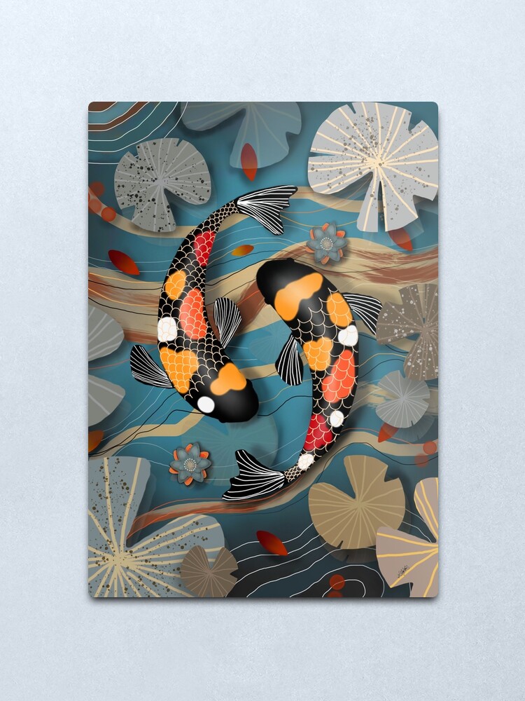 Alternate view of Koi Watergarden Metal Print