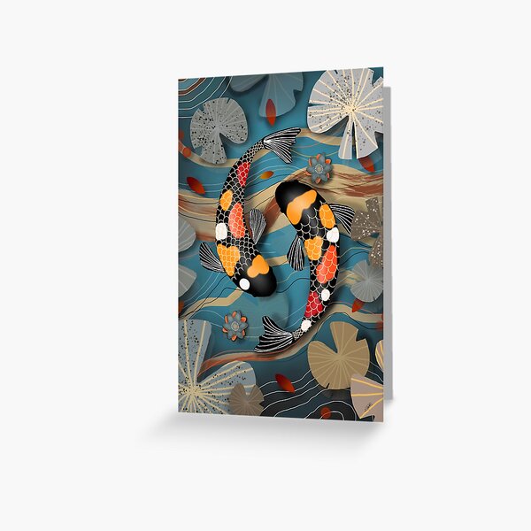 Koi Watergarden Greeting Card