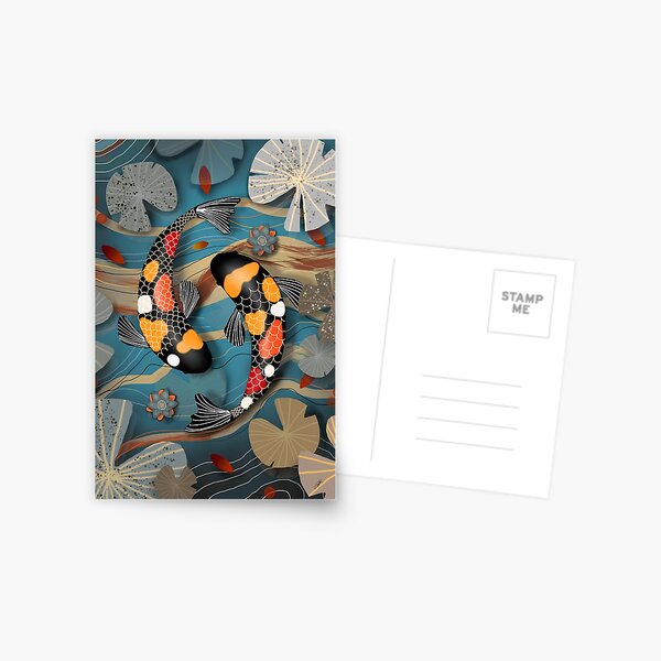 Koi Watergarden Postcard