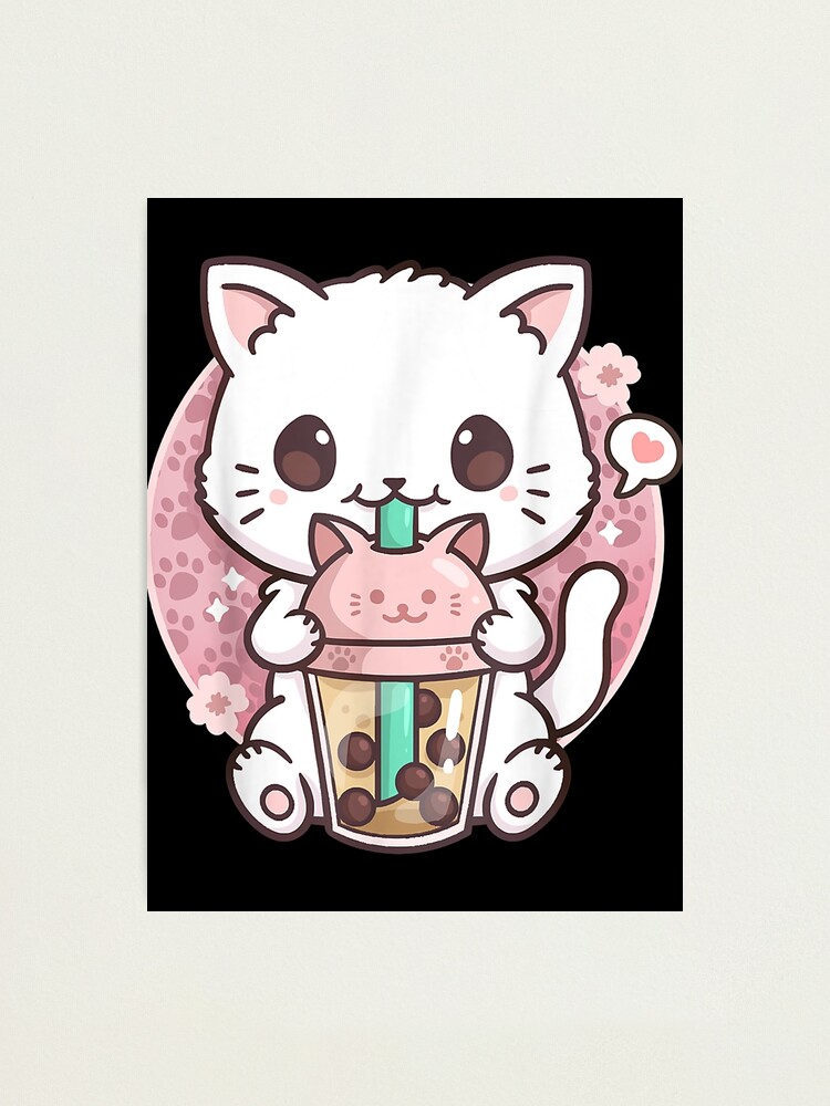 Boba Cat Boba Tea Bubble Tea Kawaii Anime Cat Kawaii Neko