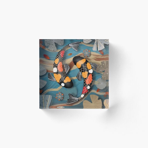 Koi Watergarden Acrylic Block