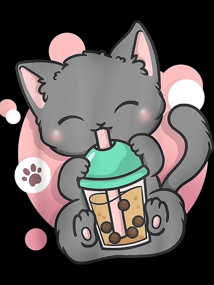 Cat Boba Tea Bubble Tea Anime Kawaii Neko Photographic Print For Sale