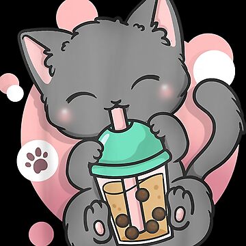 Cat Boba Tea Bubble Tea Anime Kawaii Neko T-Shirt Sticker by DHBubble -  Pixels